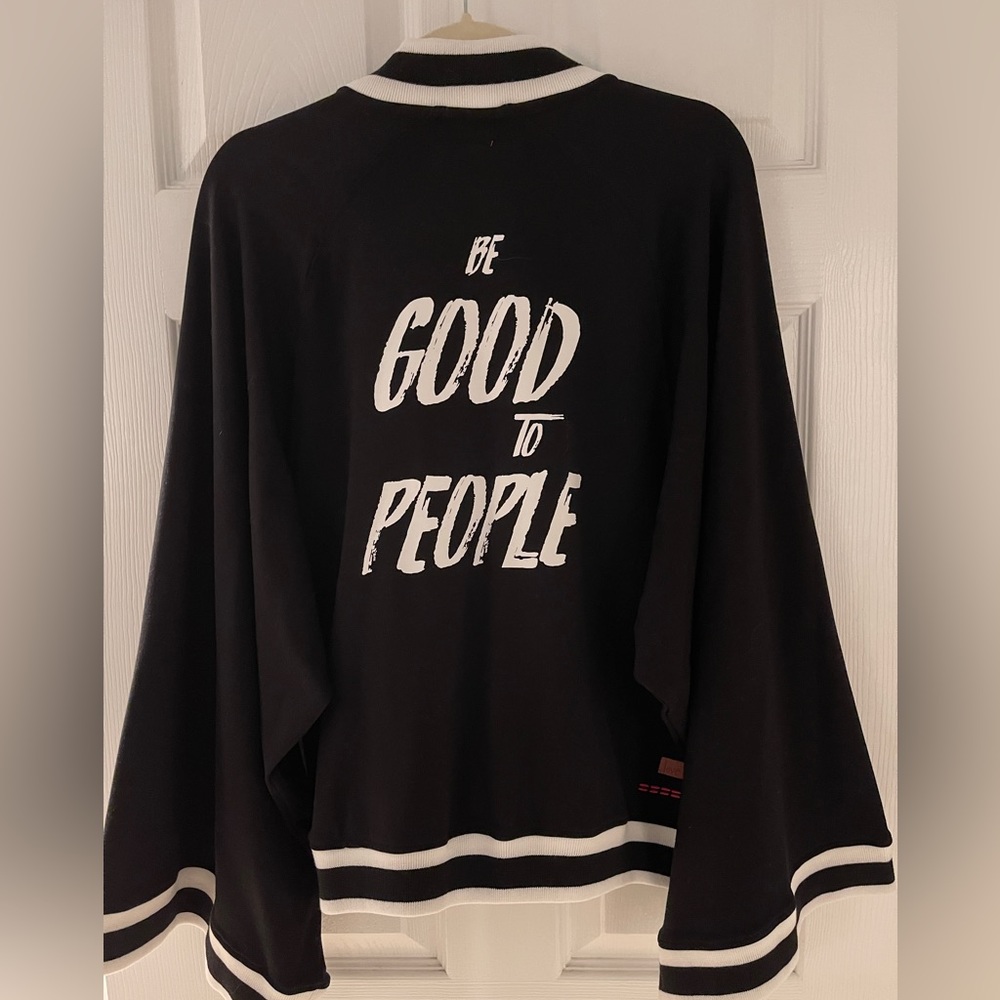 NWT Peace Love World Bell Sleeve Zip Up